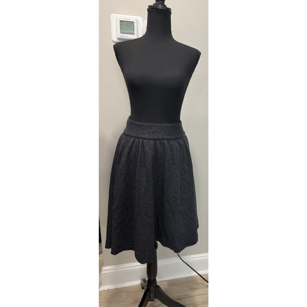 Banana Republic Wool Blend Herringbone A-Line Skirt Pockets Classic Academia 12